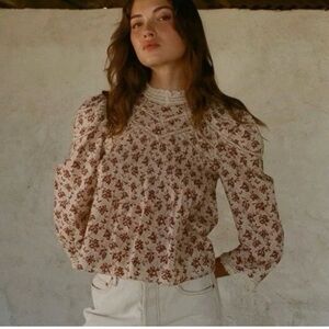 Doen Annette Songbird Toile Organic Cotton Top M